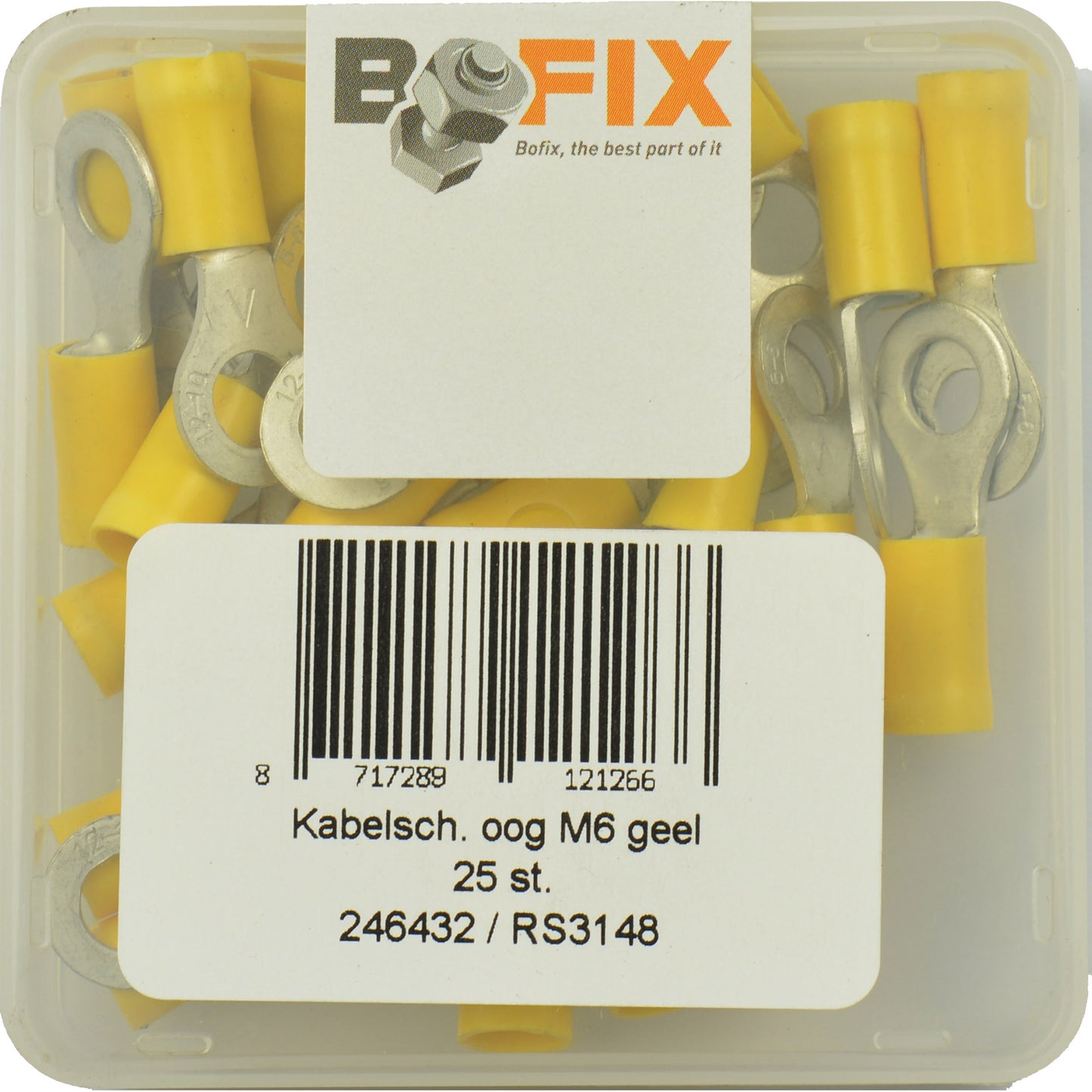 Bofix -Kabelschuh -Amp -Auge M6 Yellow (25st)