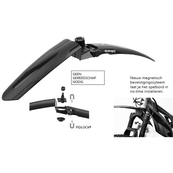 Polisport Front Fender Kotflügel Schwarz