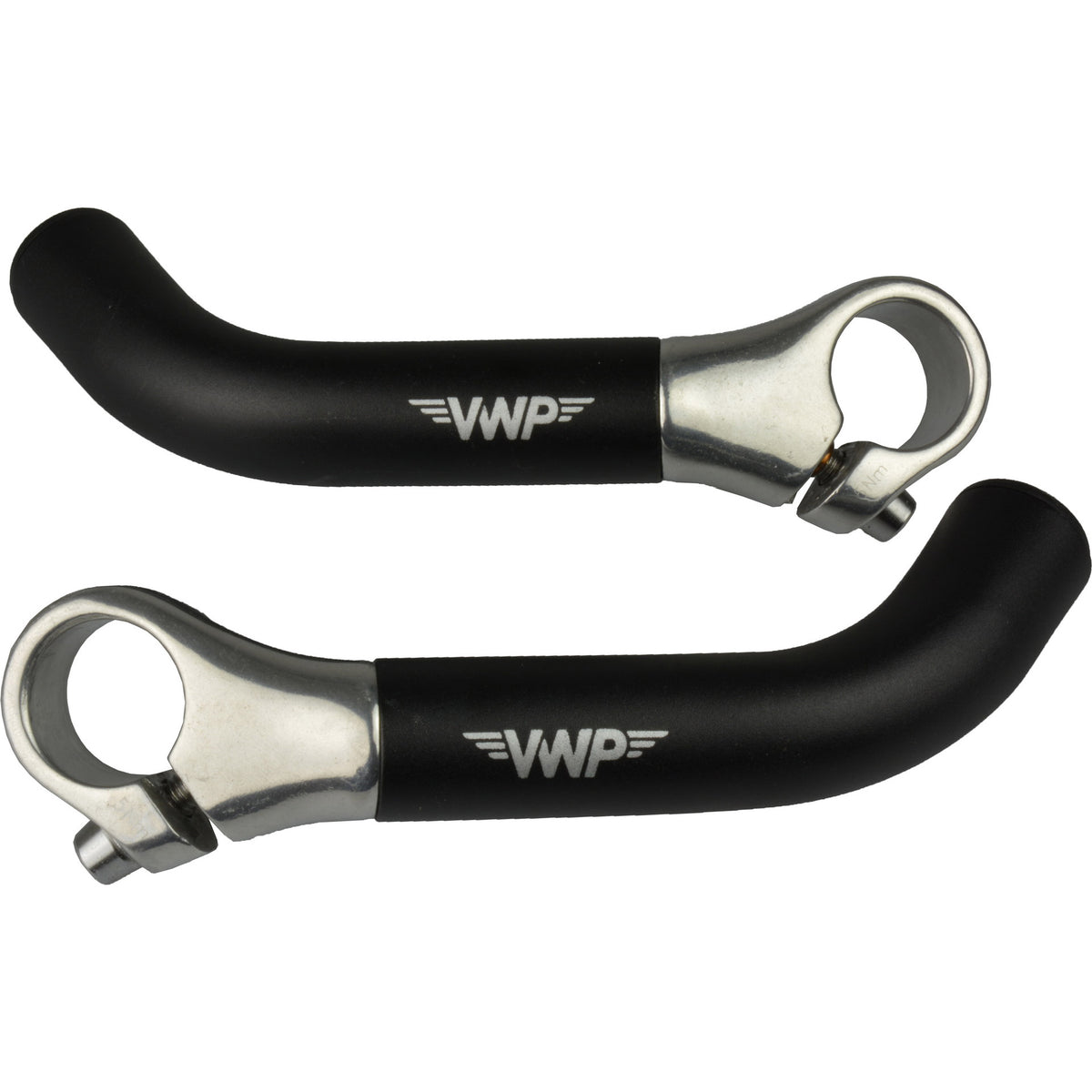 VWP Curved Bar Ends - 15cm - Schwarz