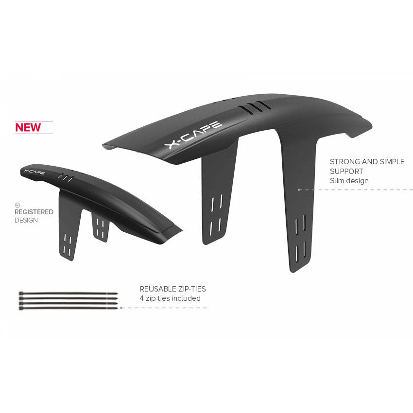 Kotflügel vorne X-Cape 26 27,5 29 Zoll 82 mm schwarz