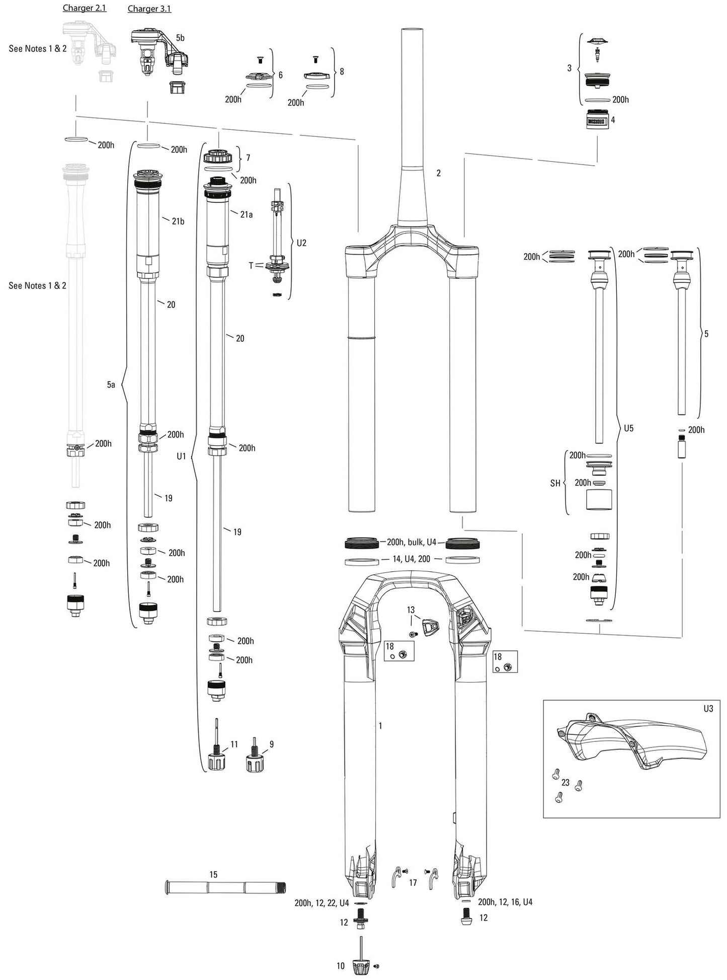 Rockshox Sus.fork RS Lyrik Ult.RC2 27,5 Boost Red 150mm