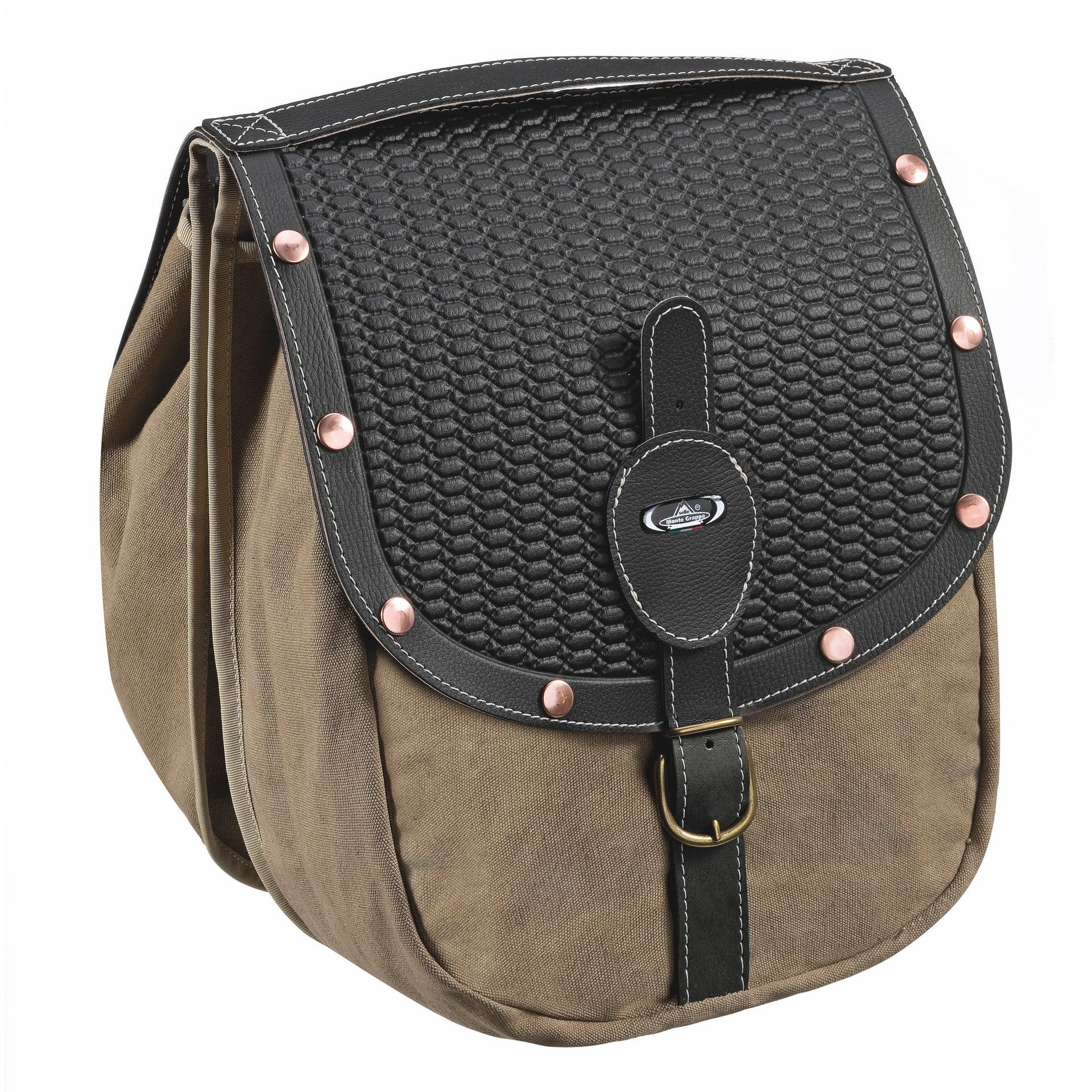 Selle Monte Grappa Doppel -Tasche 16,5L Britisch m Klinknagels schwarz