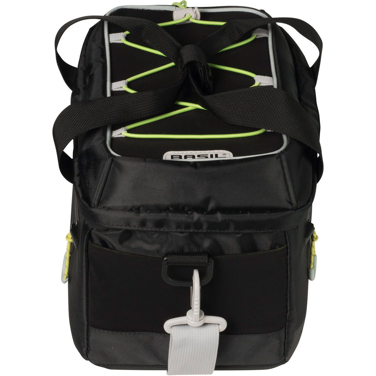 Basil Miles Trunkbag - Sportliche schwarze Gepäcktasche für Sportbegeisterte - 7L - Black Lime