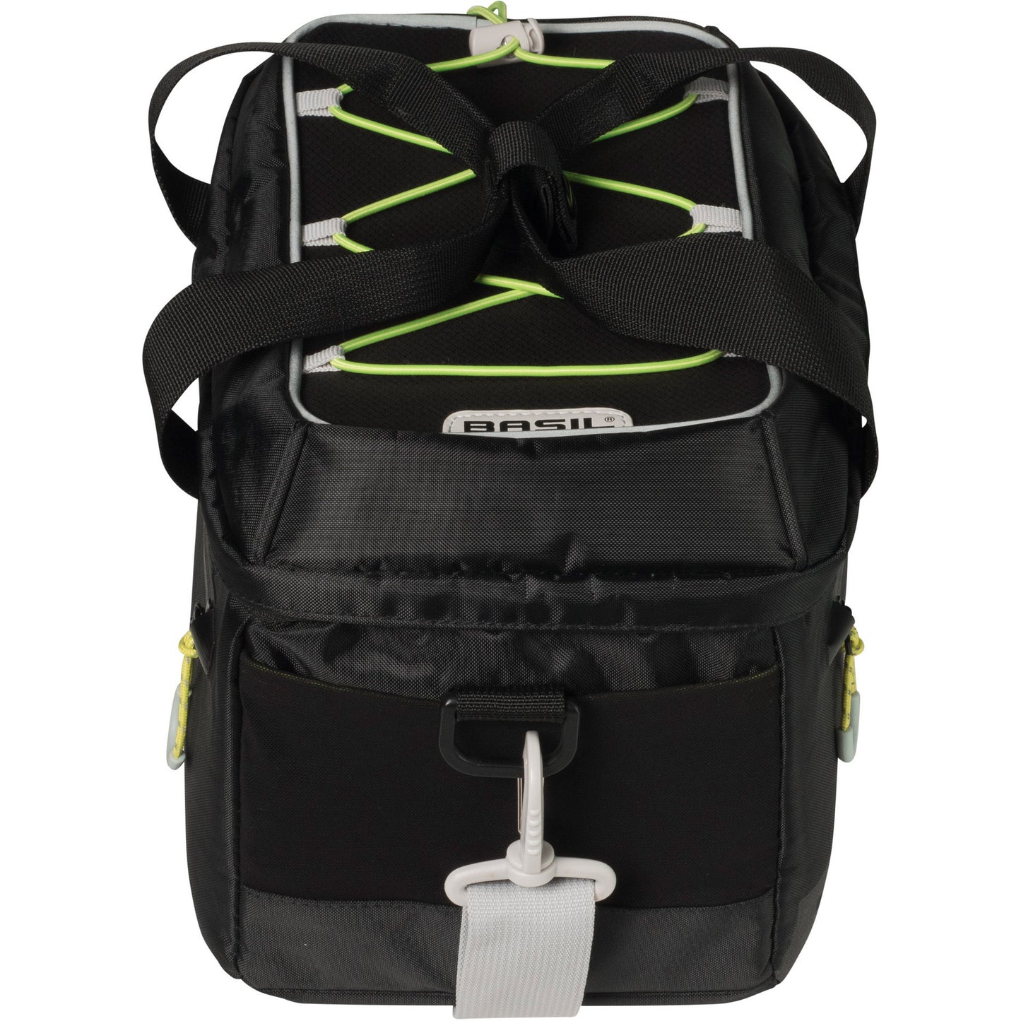 Basil Miles Trunkbag - Sportliche schwarze Gepäcktasche für Sportbegeisterte - 7L - Black Lime