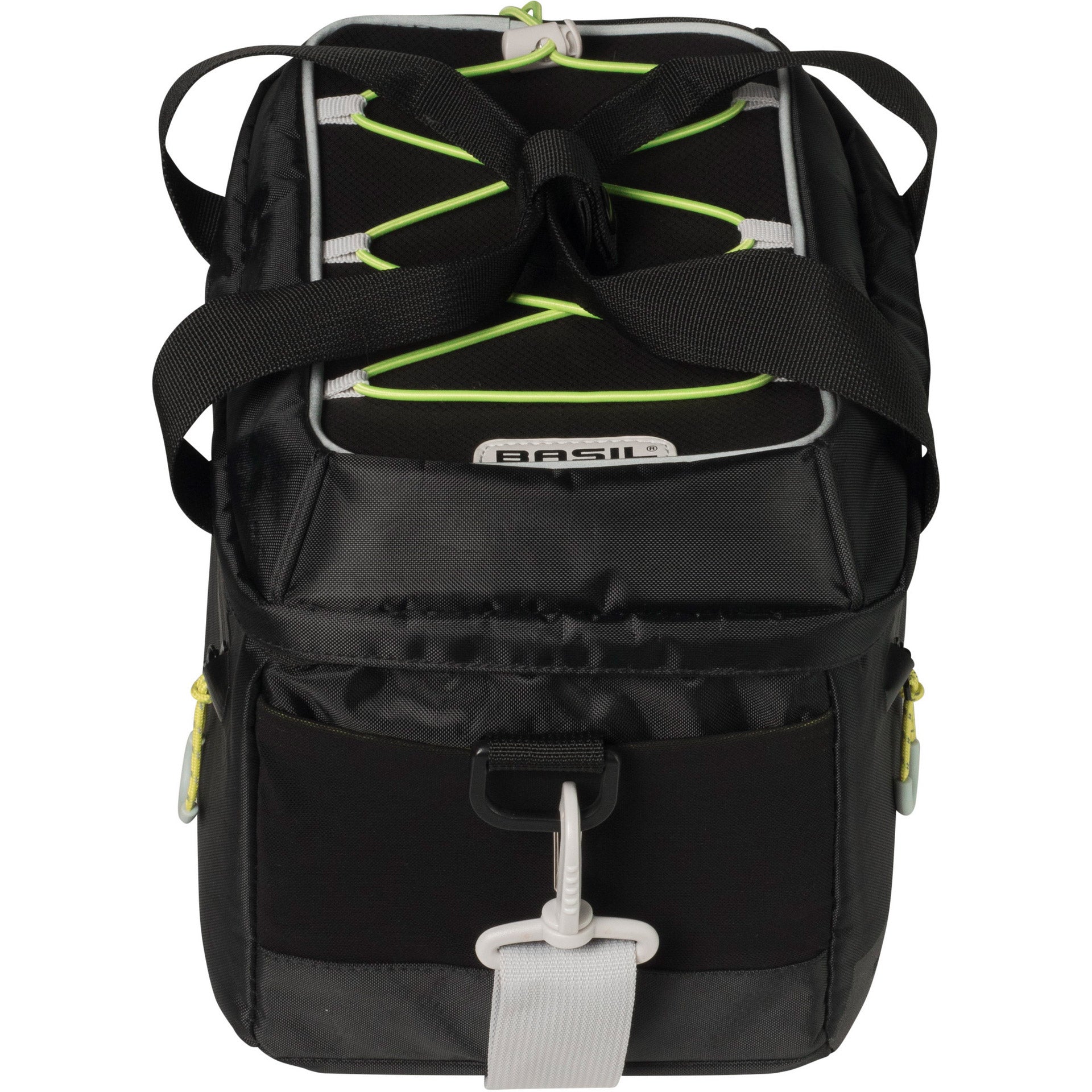Basil Miles Trunkbag - Sportliche schwarze Gepäcktasche für Sportbegeisterte - 7L - Black Lime