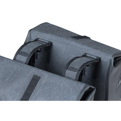Basil Urban Dry Doppel-Fahrradtasche - Grau, 50L