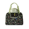 Basil Wanderlust Carry All Bag - schwarze Fahrradhandtasche mit buntem Vogeldruck