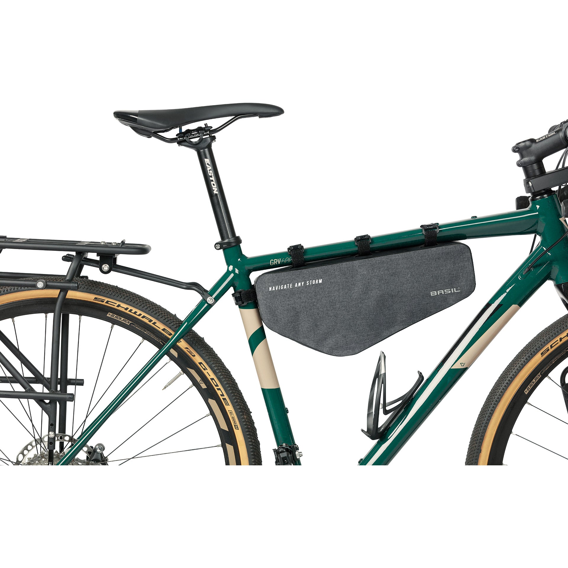 Der Basilikum Navigator Storm Frametas - wasserdichte Fahrradbeutel - Unisex - Schwarz