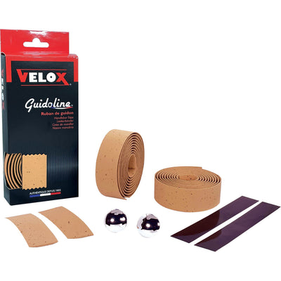Velox Lenkerband Kork Vintage Braun – 1,75 m x 30 mm – Elastisch und dämpfend