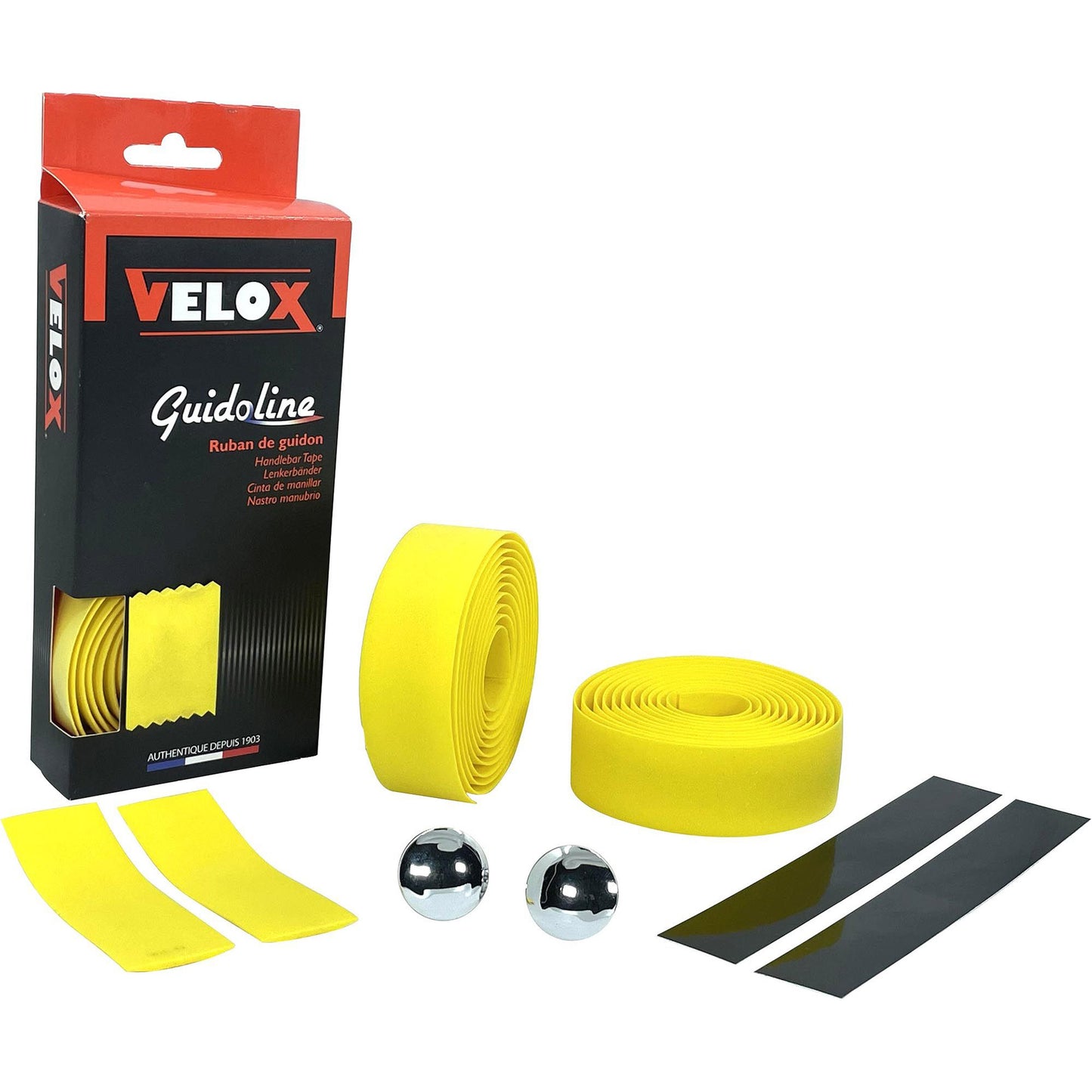 Velox Lenkerband Kork Gelb - 1.75m x 30mm - Leicht und dämpfend - Sportliches Radsportzubehör