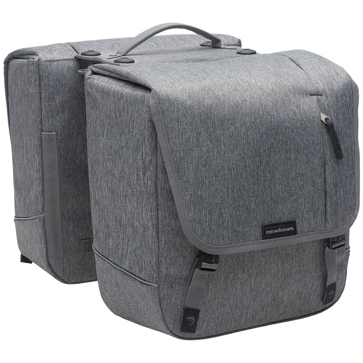 Nova Double - Doppelte Fahrradtasche, grau, wasserabweisend