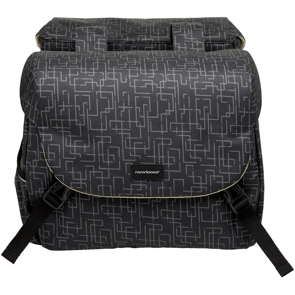 Mondi Joy Doppelfahrradbeutel - Wasser -Repellent Polyester - Schwarz - 38L