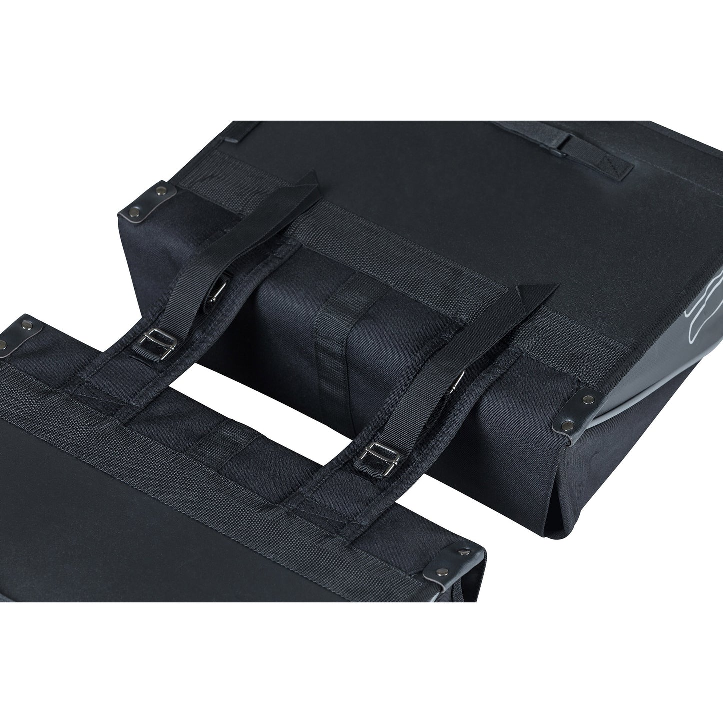Basil Forte doppelte Fahrradtasche, schwarz schwarz, wasserabweisend, 35L