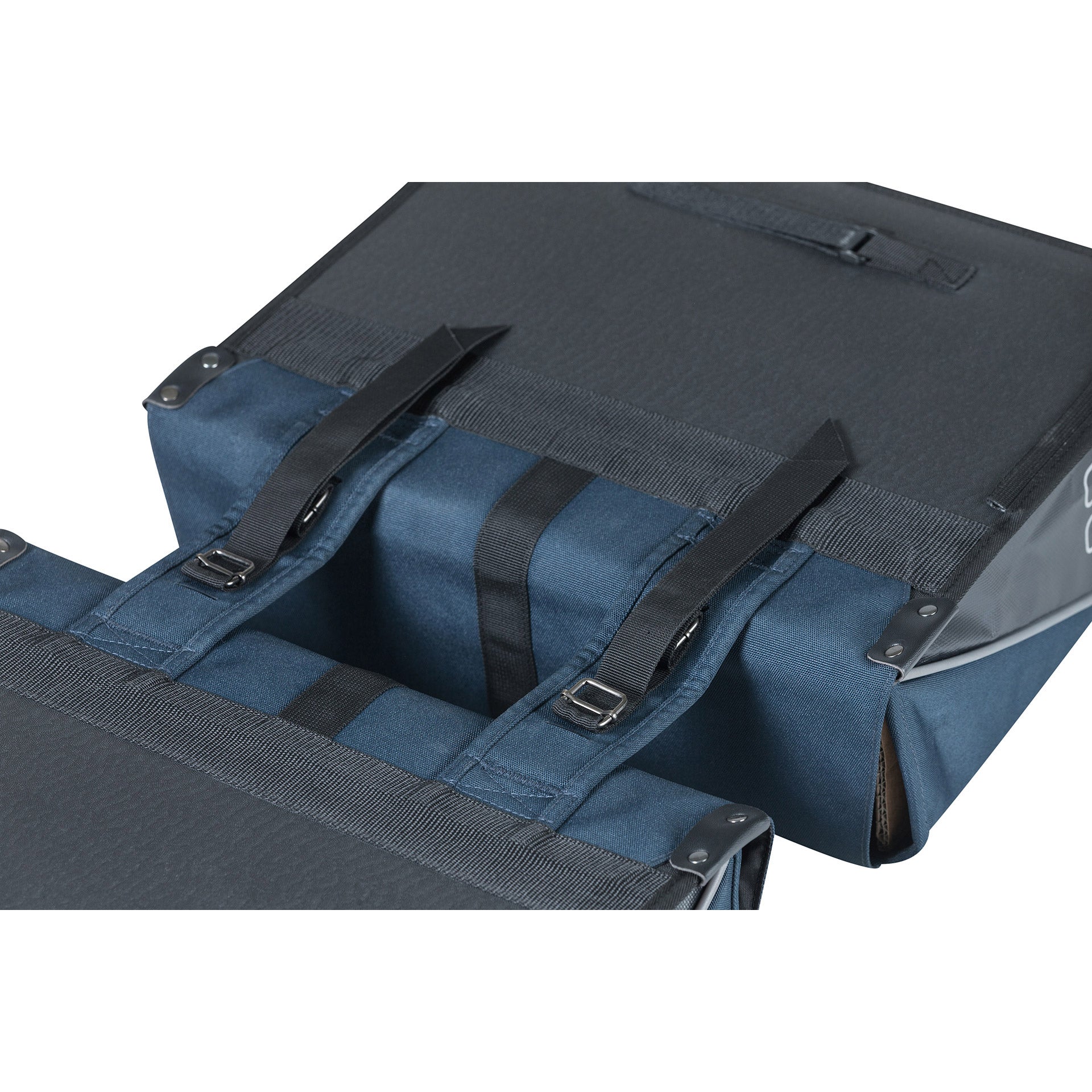Basil Forte doppelte Fahrradtasche, wasserabweisend, navy blau schwarz, 35L