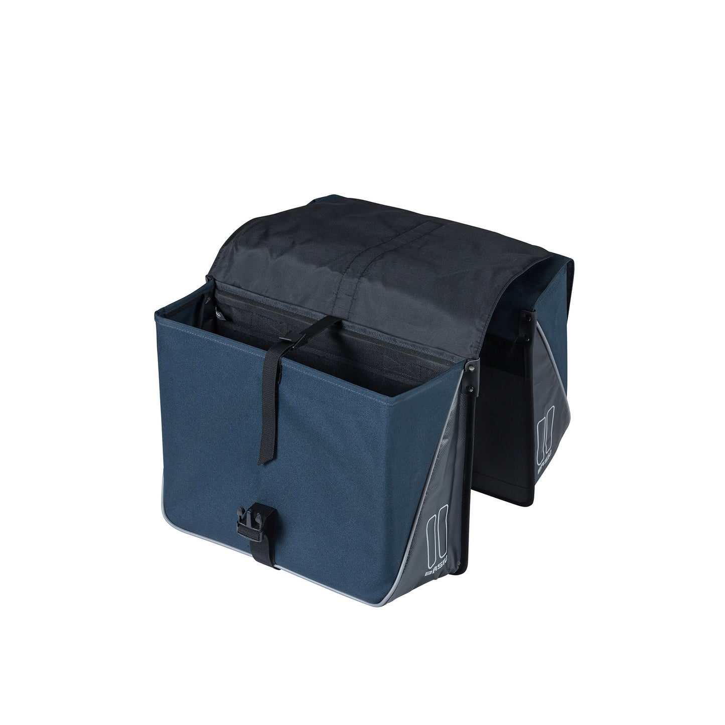 Basil Forte doppelte Fahrradtasche, wasserabweisend, navy blau schwarz, 35L
