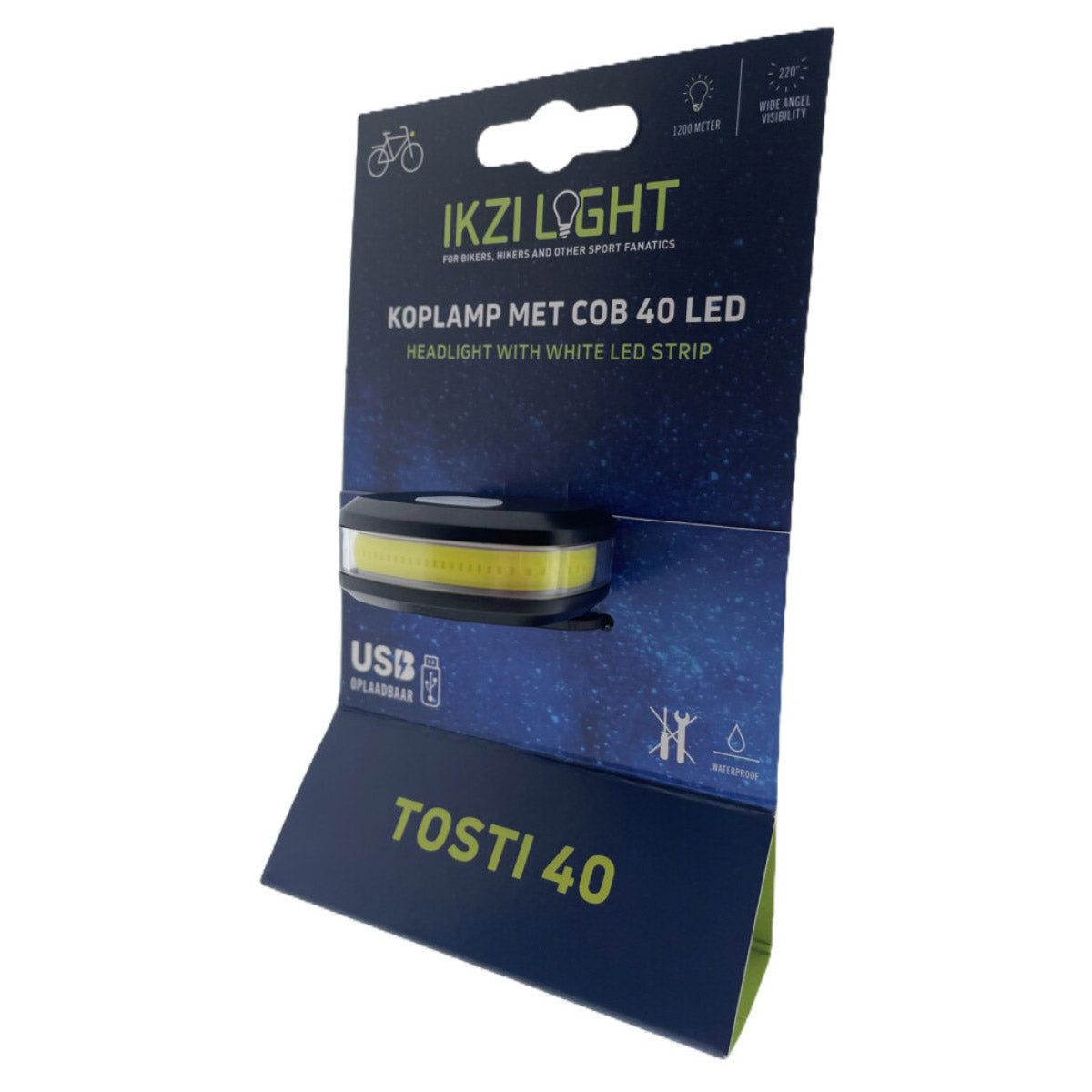 Ikzi Light Scheinwerfer Tosti 40 mit Cob 40 LED USB Charterable auf Karte