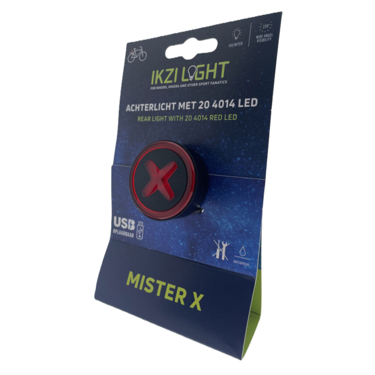 Ikzilight Taillight Mr X 4014 LED USB wiederaufladbar