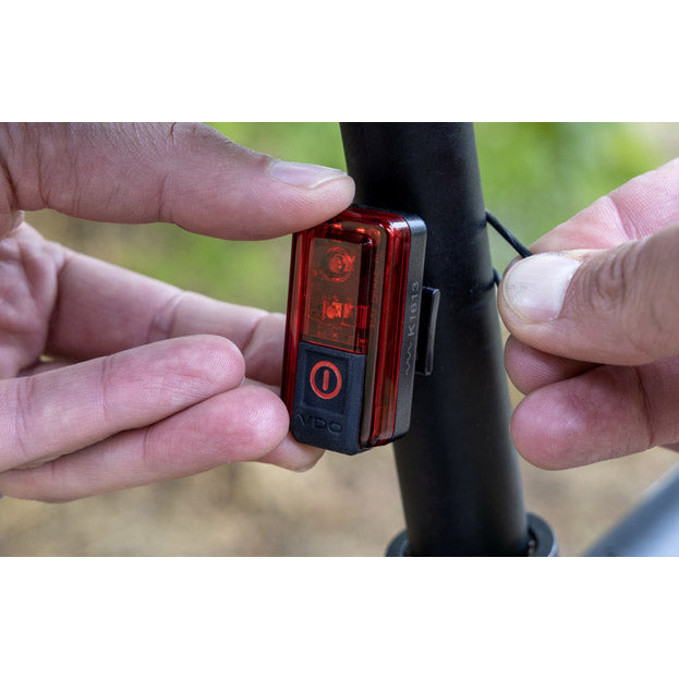 Vdo eco light rot rl plus usb rücklicht li-on batterie+bremslicht an aus