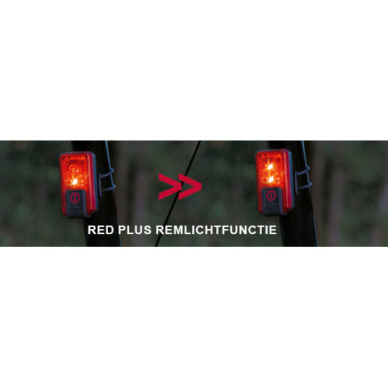 Vdo eco light rot rl plus usb rücklicht li-on batterie+bremslicht an aus