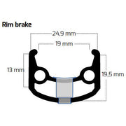 Qibbel Rim Sputnik Nachfolie 28 622 36G 14G CNC Alu Silber - afbeelding 3