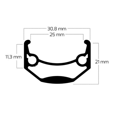 Qibbel Rim Andra 40 20 406 36G 14G CNC Alu Black