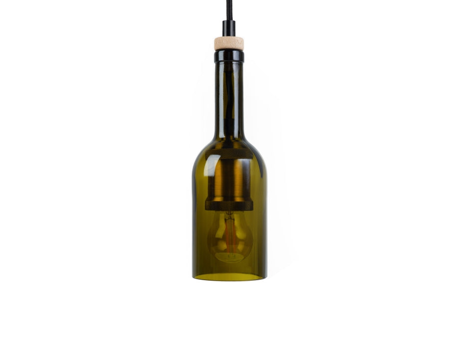 Abgebildete abgehängte Lampe Olive abgebildet