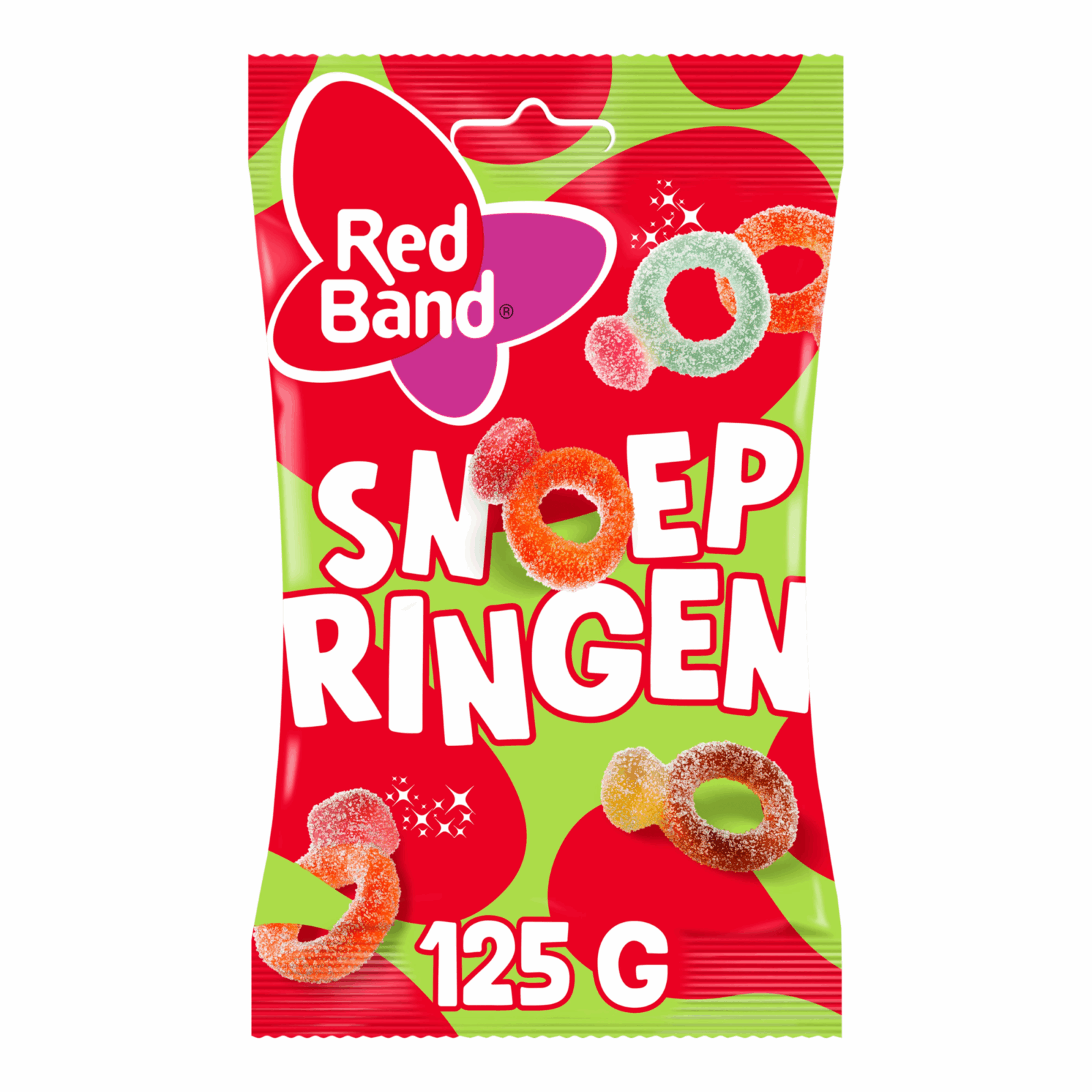 Red Band Candy Rings Sour Beutel (12x 102g)