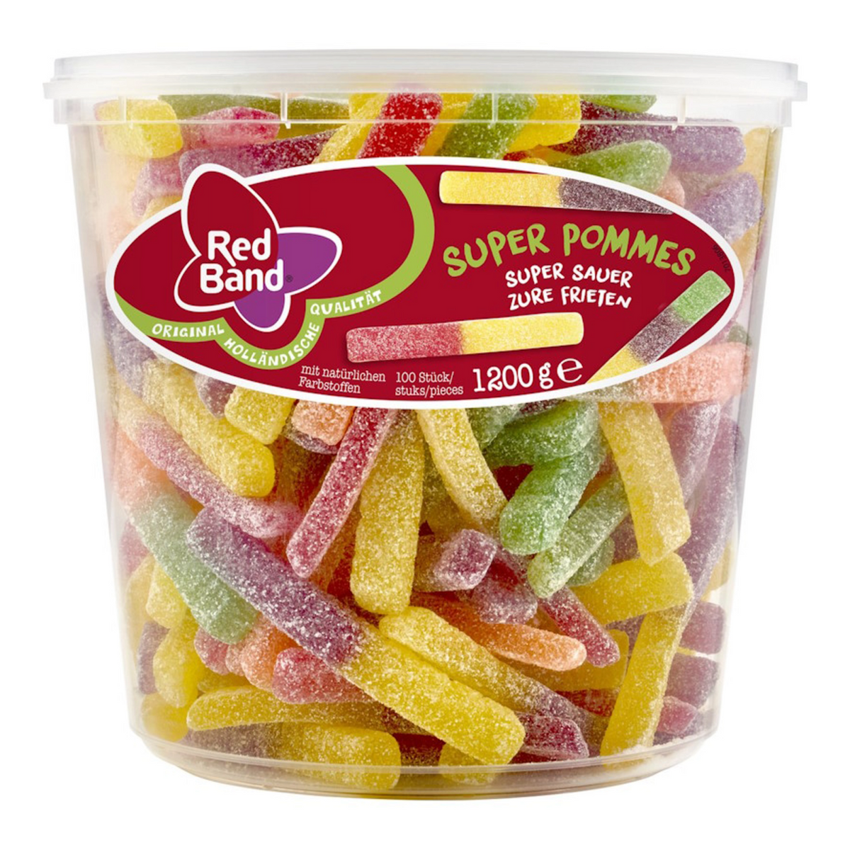 Red band sour fries (6x 100 pieces)