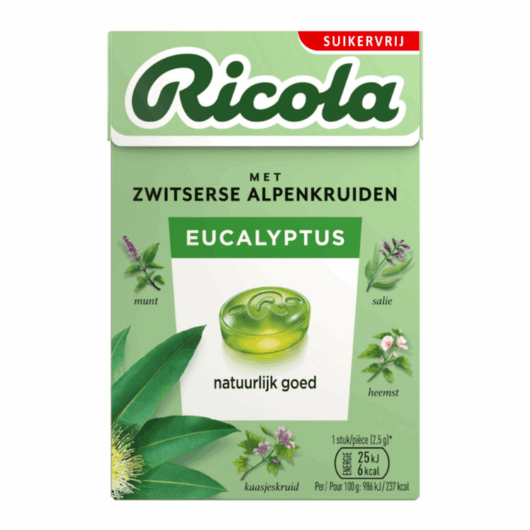 Ricola Eukalyptus zuckerfrei (20x 50gr)