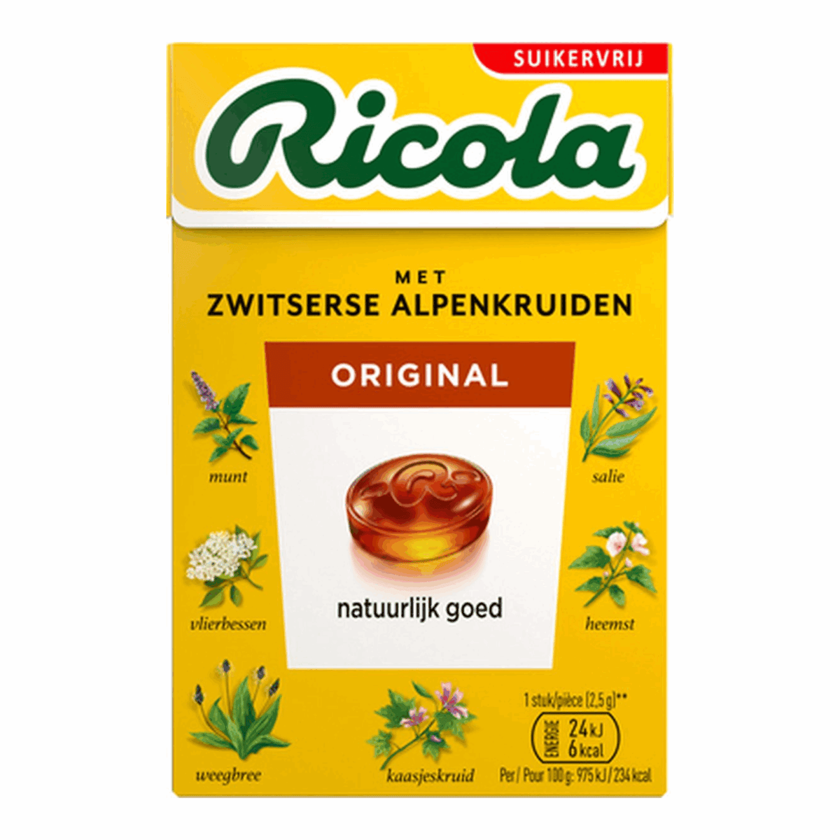 Ricola Original Kräuter zuckerfreie Box (20x 50gr)