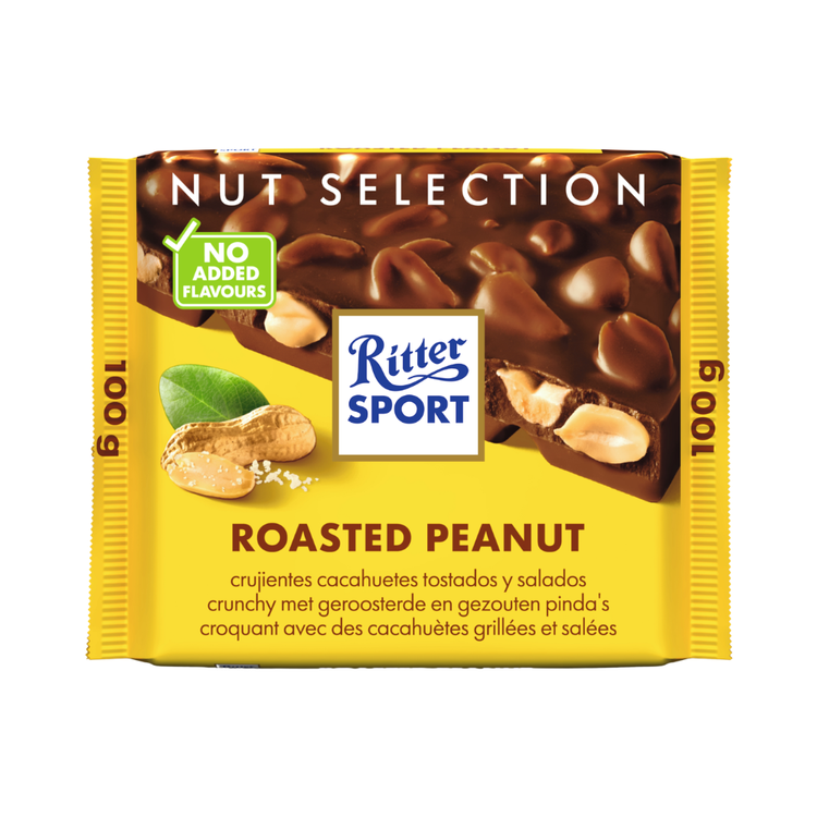 Ritter Sport Milchschokolade mit gerösteten, leicht gesalzenen Erdnüssen 100 gr