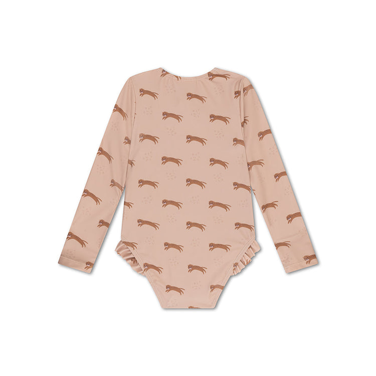 Roamer | Beige Girls UV Badeanzug mit langen Ärmeln