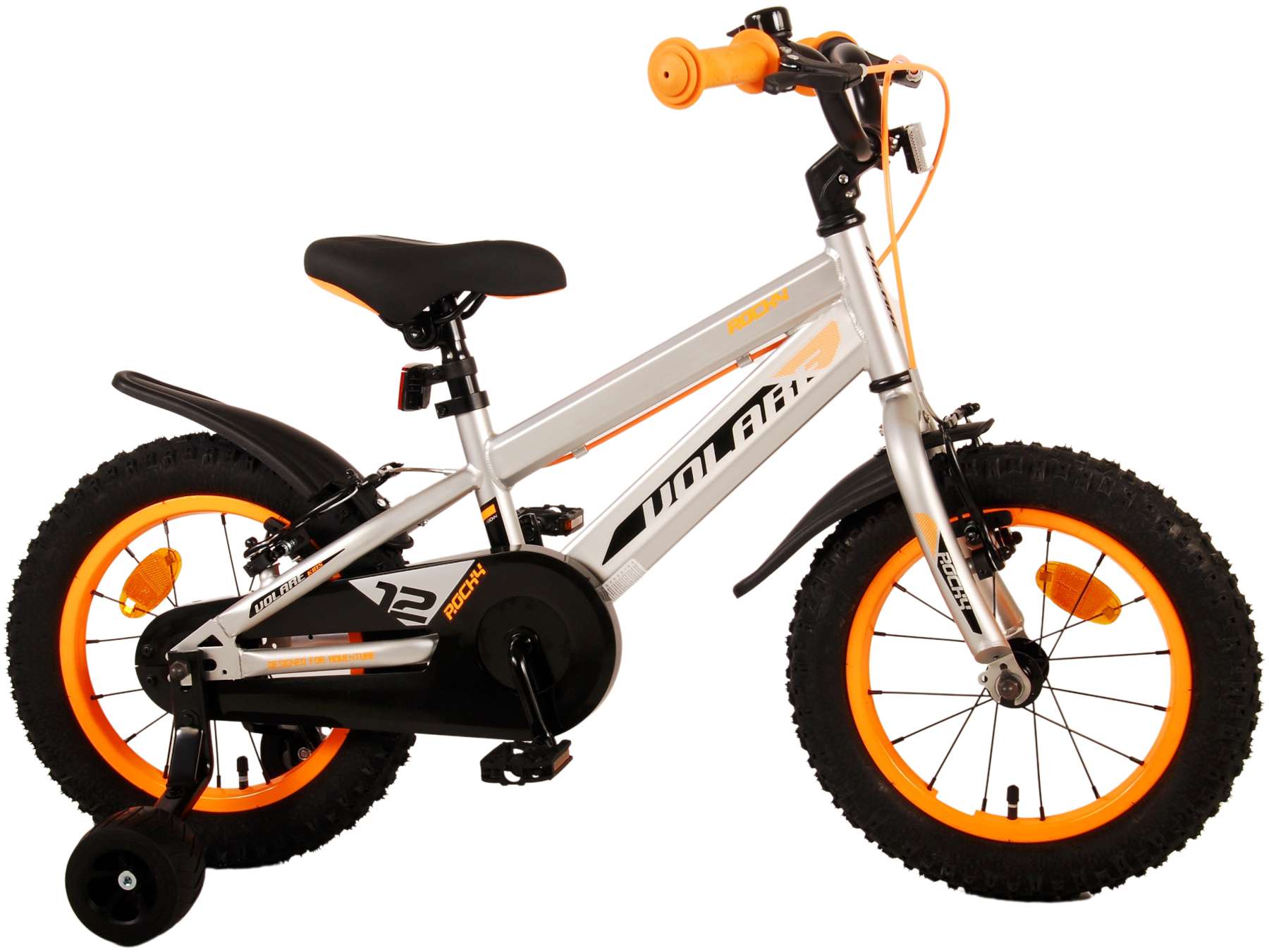 Volare Rocky Children's Bicycle - Jungen - 14 Zoll - Grau - Zwei Handbremsen