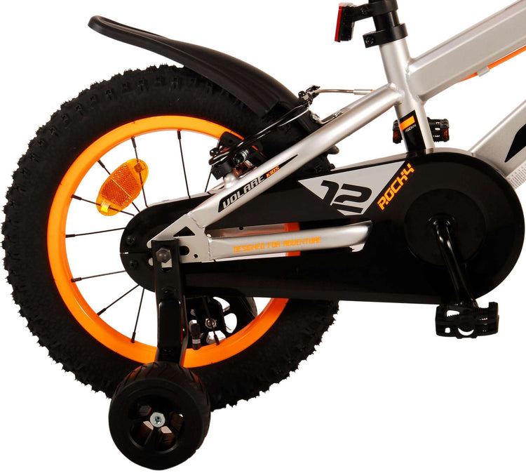 Volare Rocky Children's Bicycle - Jungen - 14 Zoll - Grau - Zwei Handbremsen