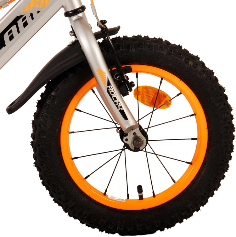 Volare Rocky Children's Bicycle - Jungen - 14 Zoll - Grau - Zwei Handbremsen