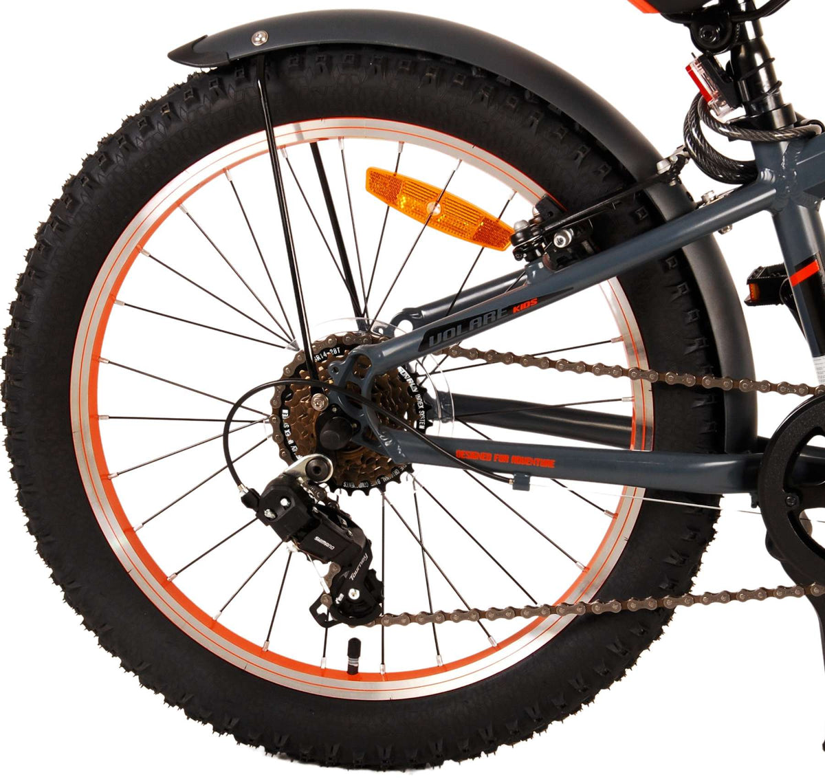 Volare Rocky Children's Bicycle - 20 Zoll - Grauorange - 6 Geschwindigkeit - Prime Collection