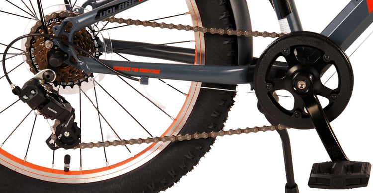 Volare Rocky Children's Bicycle - 20 Zoll - Grauorange - 6 Geschwindigkeit - Prime Collection