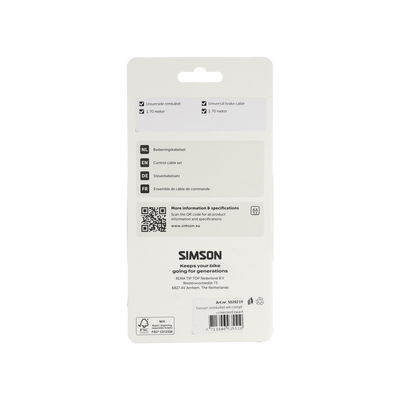 Simson Bremskabelsatz komplett universal schwarz