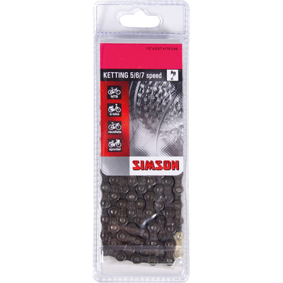 Simson Chain Derailleur 5 6 7 - hochwertige Fahrradkette, 116 Glieder, 1 2 x 3 32