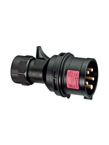 Abl-Stecker 16a 3p 230V Event schwarz IP44