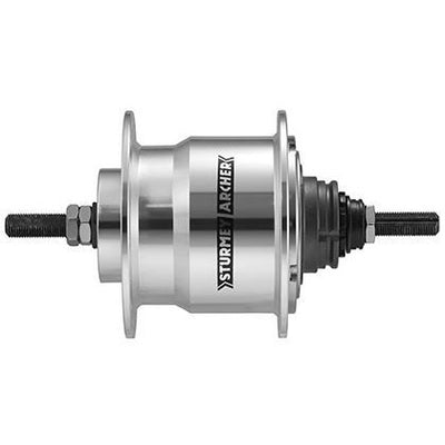 Sturmeyarcher Geschubscheibe 4-Geschwindigkeit Sturmey Archer X-Rf4 36 Löcher 170 mm Achslänge Silber