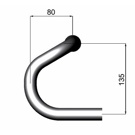 Deda St.bend Special ⌀26mm 44cm polieren Silber