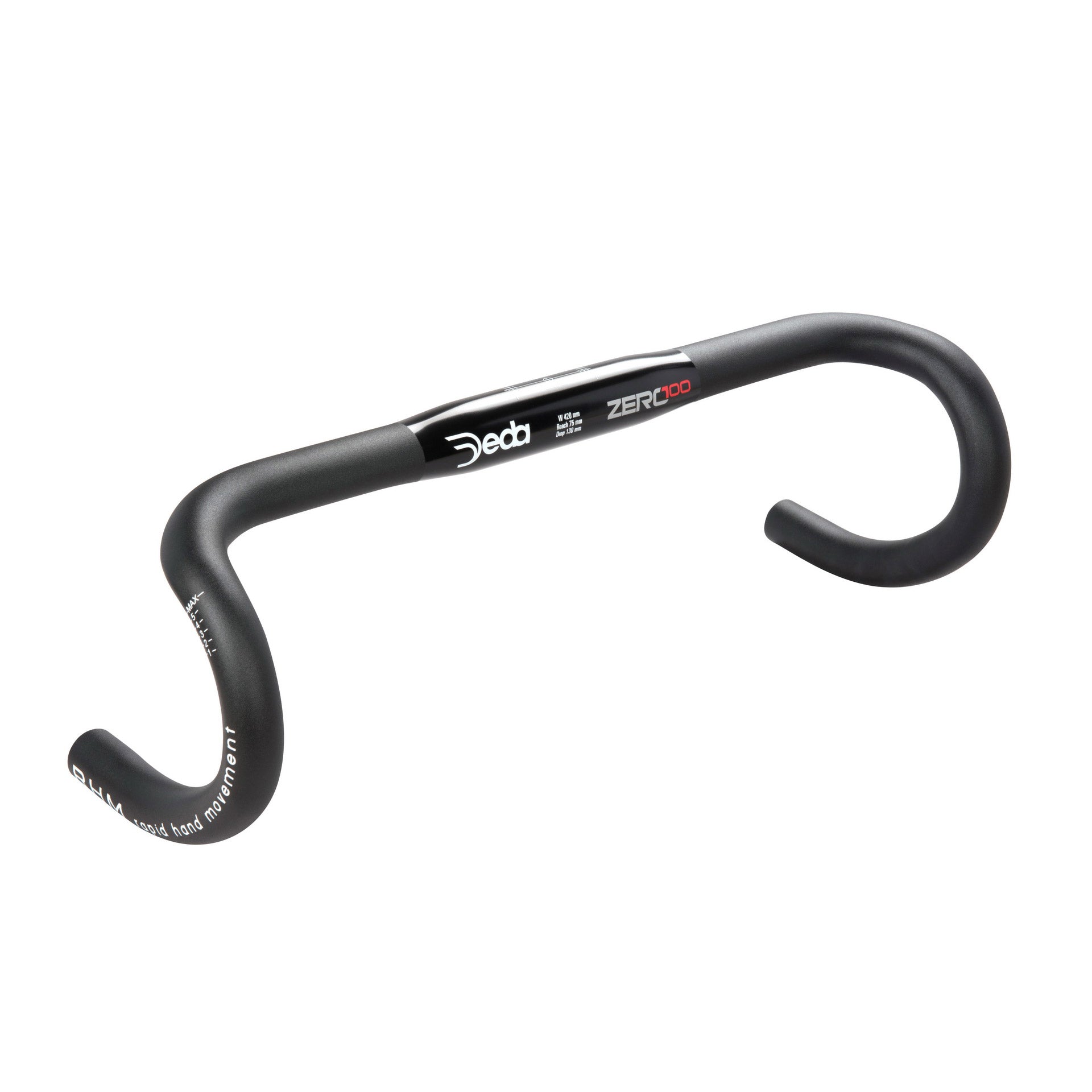 Deda Lenkung Bend Zero100 RHM 46 cm schwarzes Aluminium