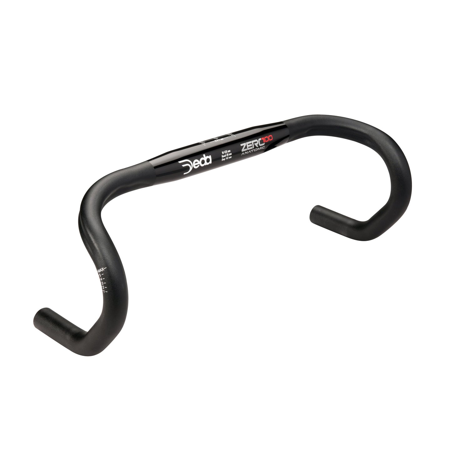 Deda Lenkung Zero100 Anatomic 46 cm schwarzes Aluminium