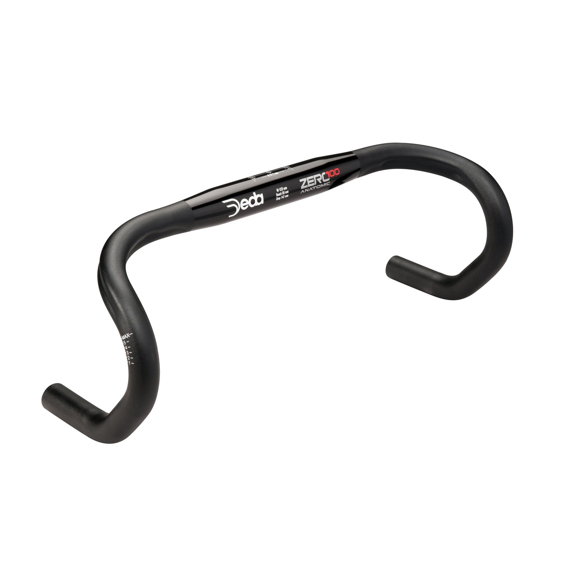 Deda Lenkung Zero100 Anatomic 46 cm schwarzes Aluminium