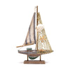 Strandouvenir - Segelboot gestreiftes Stoff