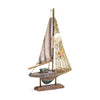 Strandouvenir - Segelboot gestreiftes Stoff