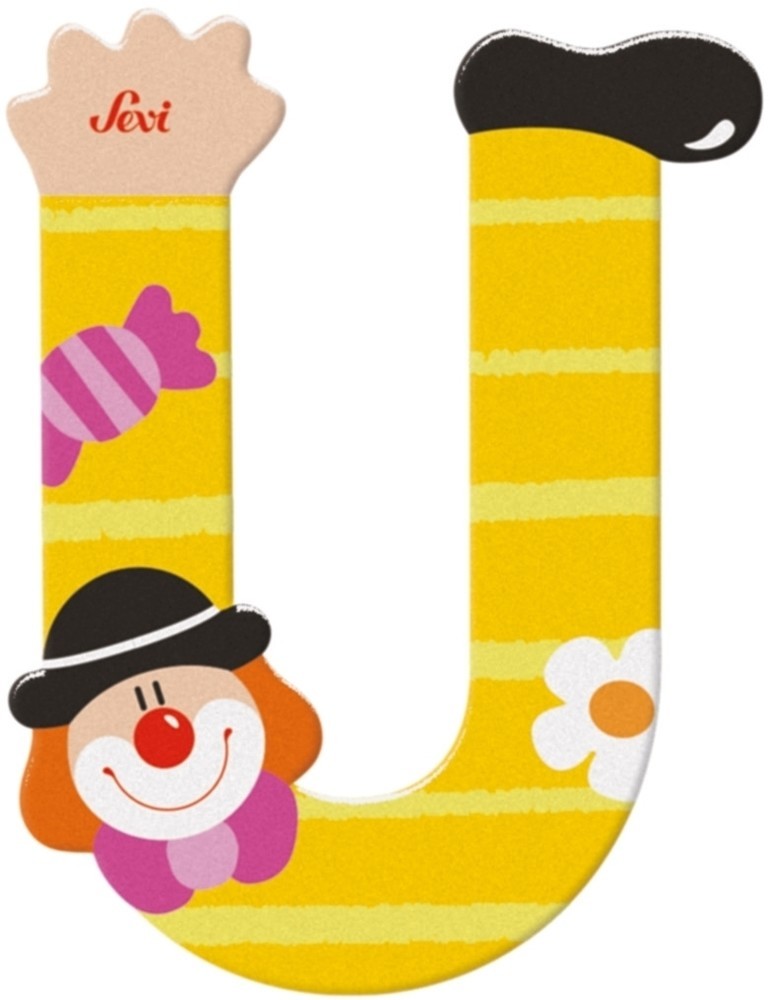 Sevi Buchstabe Clown u: 10 cm (81757)