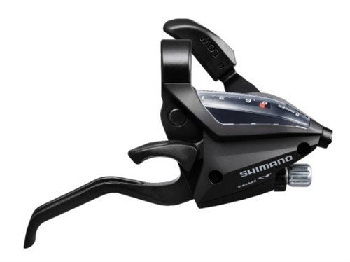 Shimano Versteller (rechts) mit Bremshebel 8-Geschwindigkeit St-Ef500 2 Finger schwarz