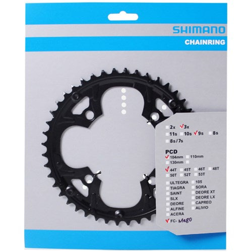 Shimano Kettenblatt 9V FFC-M480 44T Stahl 4-Arm zw